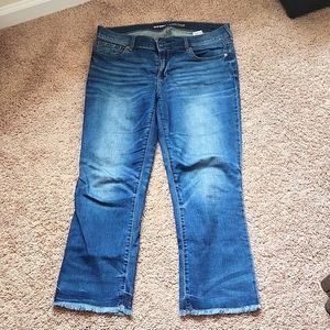 Old Navy Mid Rise Flare Ankle jeans blue Denim 10 Regular